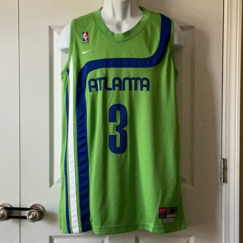 Atlanta Hawks Basketball Jersey in Green and Blue Shareef Abdur-Rahim